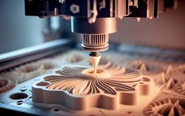 Industry machinery works with accuracy and skill generated by artificial intelligence